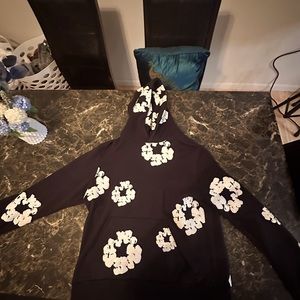 Denim Tears Cotton Wreath Black hoodie